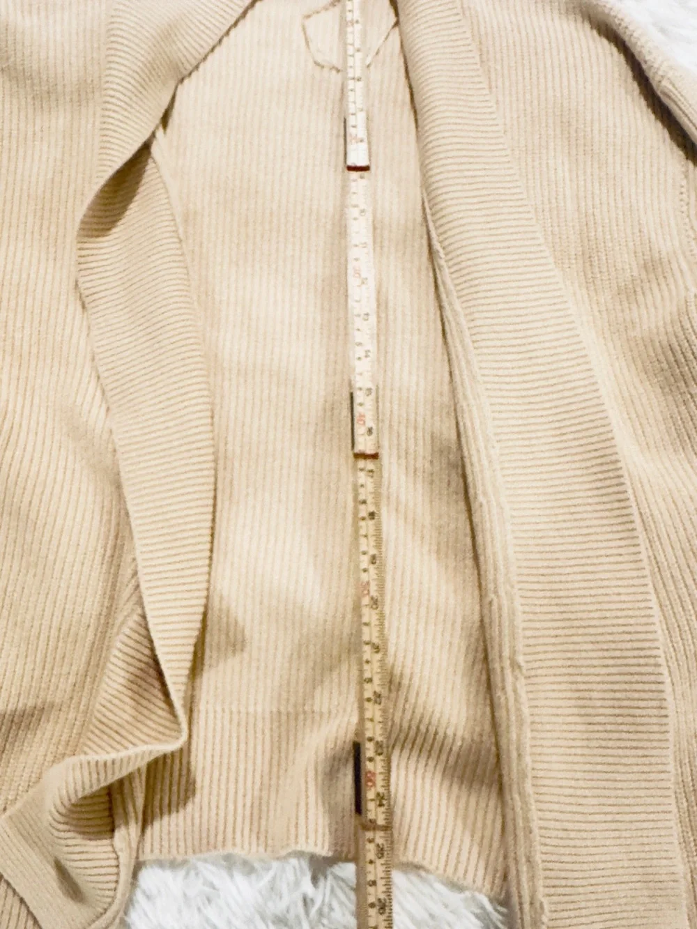 Banana Republic Oversized Cream Open-Front Knit Cardigan size Medium